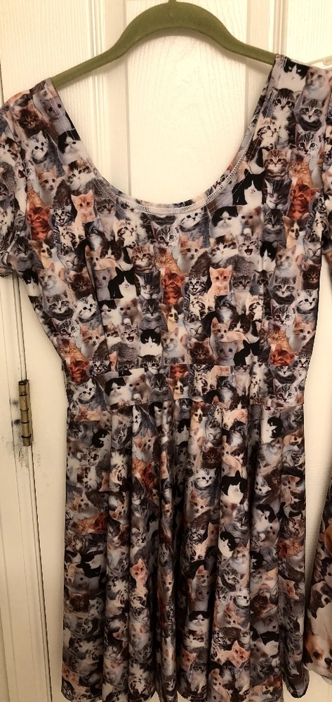 Cat print dress